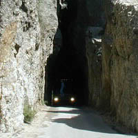 Needles Highway narrow tunnel