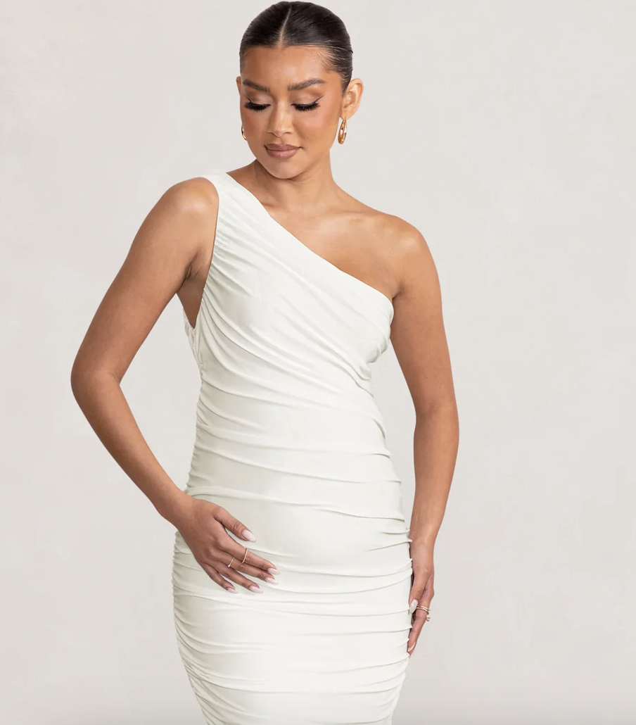 Dresslily: White One Shouldered Dress-  Review