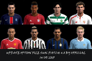 PES 2013 Update Option File SUN-Patch 4.0 #14/09/2015 by Official