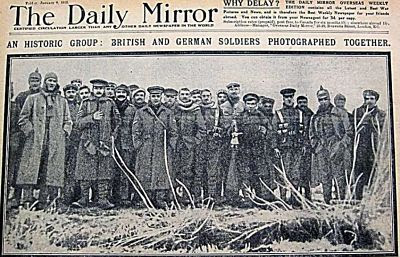 Tregua de Navidad, 1914, Bélgica, Ypres, Belgium, Daily Mirror,