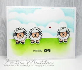Sunny Studio Stamps: Happy Owl-o-ween and Missing Ewe Missing You Card by Anita Madden 