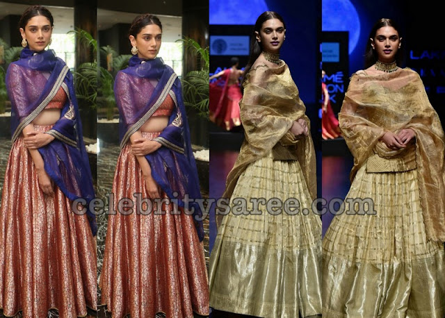 Aditi Rao Hydari Silk Lehengas 