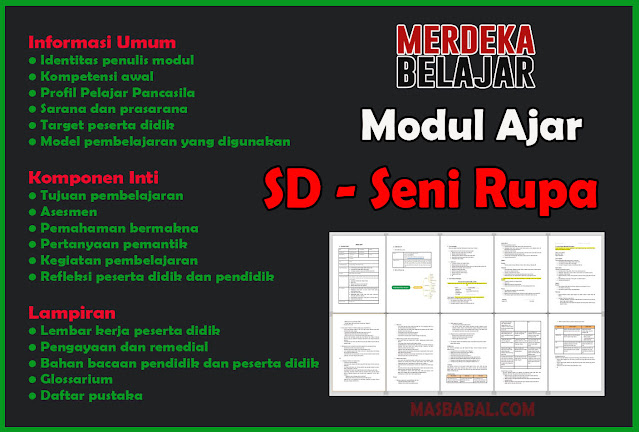 Link Download Modul Ajar SD Seni Rupa Sekolah Penggerak Tahun Ajaran 2022/2023