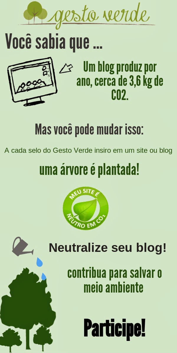 O Blog Merece Destaque participa da campanha Gesto Verde