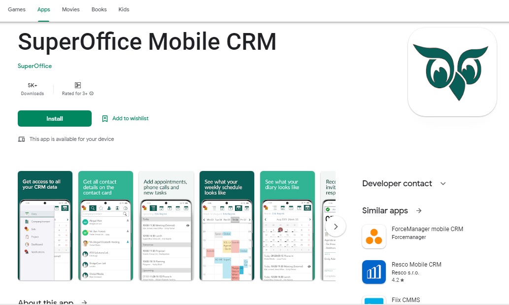SuperOffice Mobile CRM: Android App Review