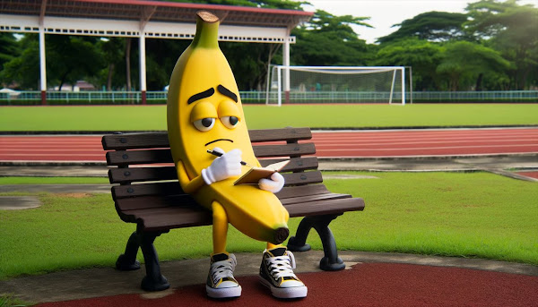 悩むバナナ