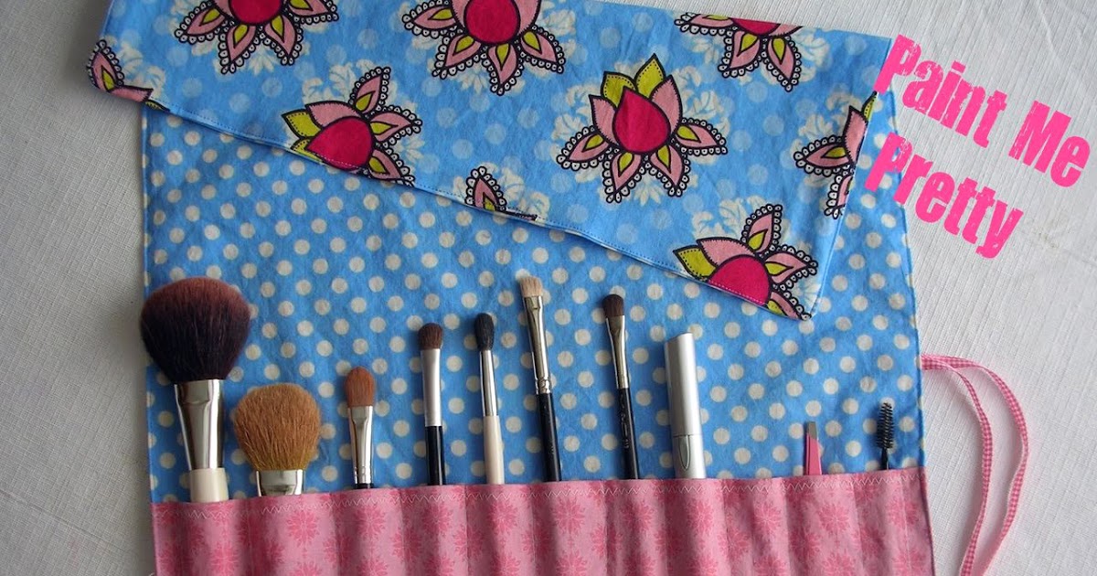 DIY Makeup Brush Roll - Easy, Free Pattern