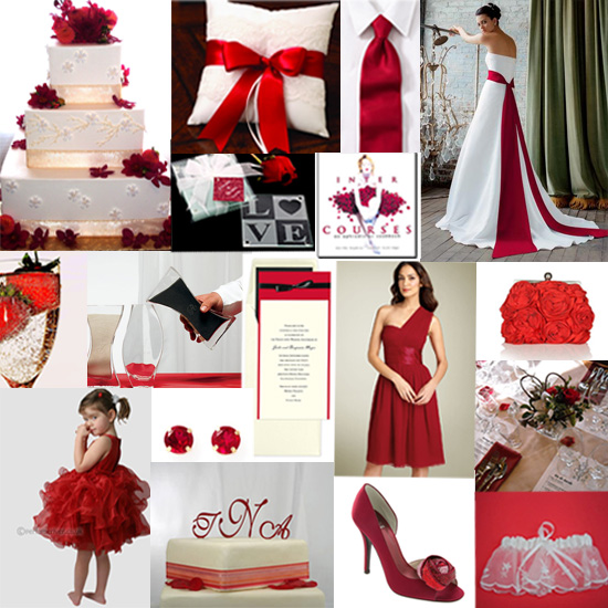 Red And White Wedding Dresses 6 Image