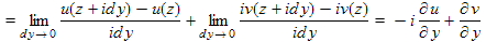 second equation for complex derivate of f(z)