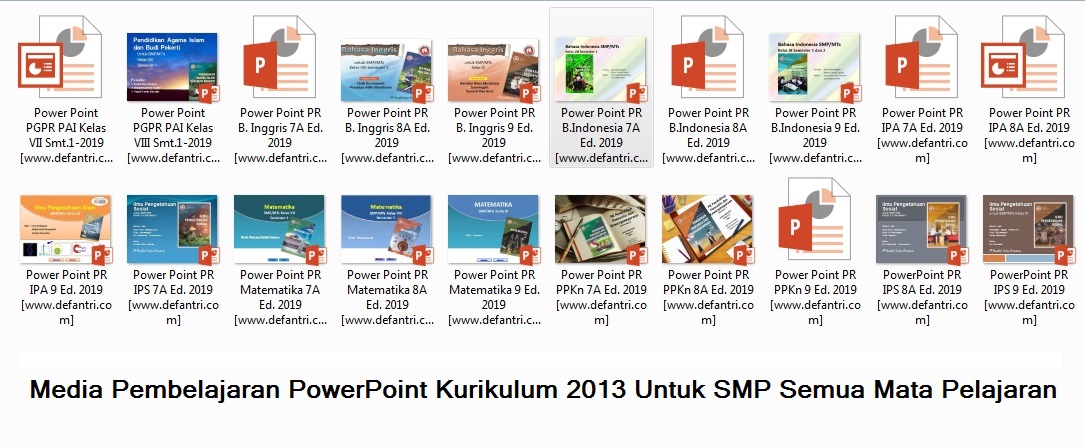 Download Media Pembelajaran PowerPoint Kurikulum 2013 Untuk SMP Kelas VII, VIII dan IX Semua Mata Pelajaran