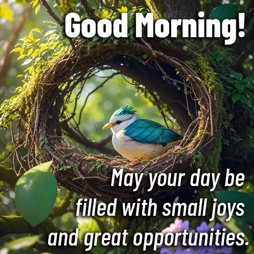 May your day be filled with small joys and great opportunities. Good Morning.