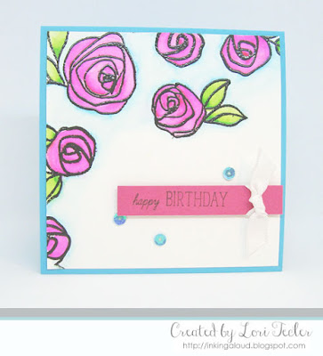 Bright Bamboo Rose Birthday card-designed by Lori Tecler/Inking Aloud-stamps from Altenew