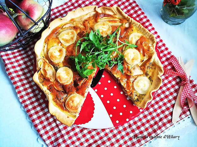 Quiche au chèvre, pommes et miel  - Dans la cuisine d'Hilary