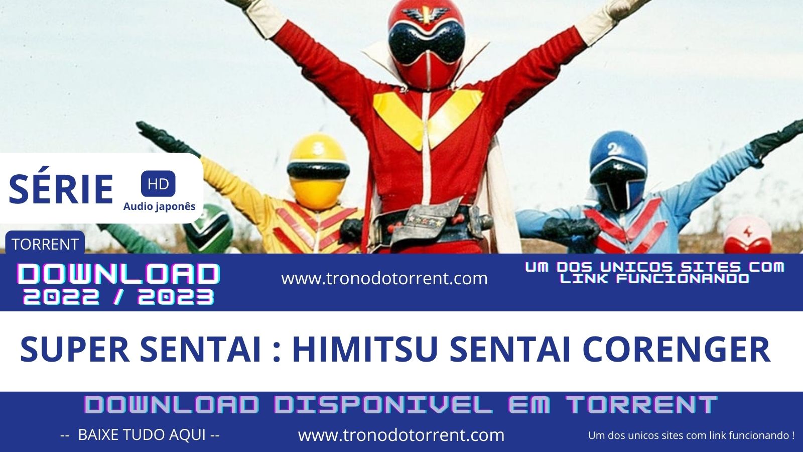 Super sentai : Himitsu Sentai Gorenger - 1ª Temporada ( 1975 ) Seriado completo torrent | 1080p | Audio Original Japonês