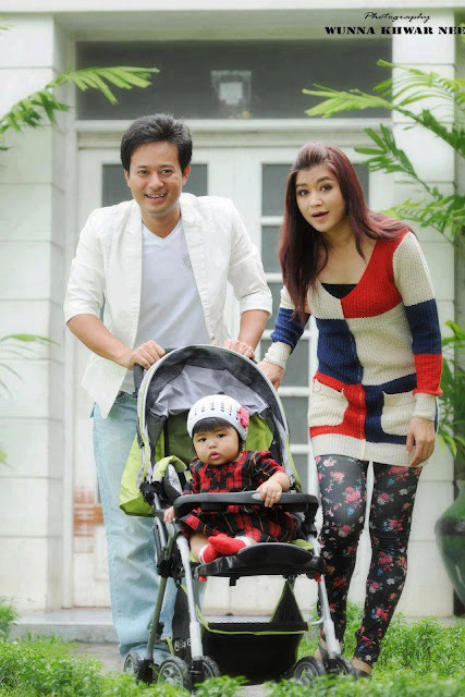 celebrities family photo collection pyay ti oo eaindra kyaw zin family