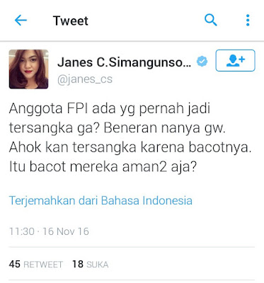 Anggota FPI ada yg pernah jadi tersangka ga? Beneran nanya gw. Ahok kan tersangka karena bacotnya. Itu bacot mereka aman2 aja?