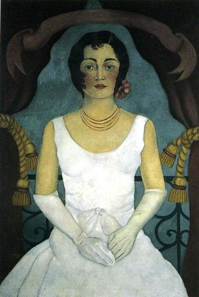 Portrait of a Woman in White, Frida Kahlo, 1930