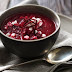 Beetroot soup with feta