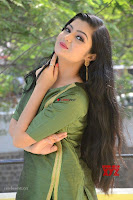Akshitha cute beauty in Green Salwar at Satya Gang Movie Audio Success meet ~  Exclusive Galleries 039.jpg