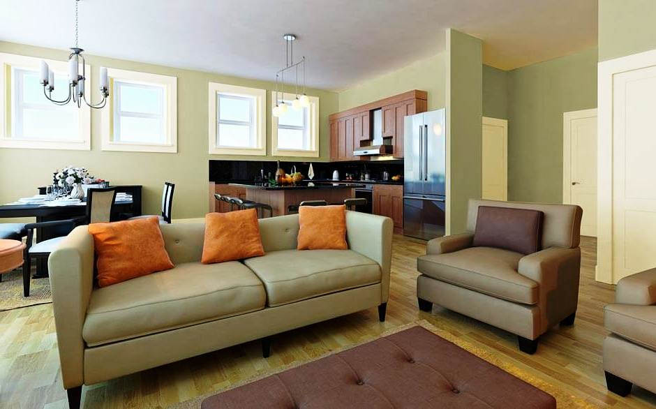  Gambar  Ruang  Tamu  Minimalis Warna Hijau Inspirasi Rumah