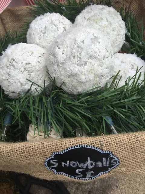 dollar store faux snowballs