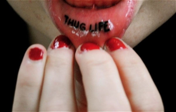 That's what Lip Tattoos are. Lip Tattoos are not for the faint of heart.