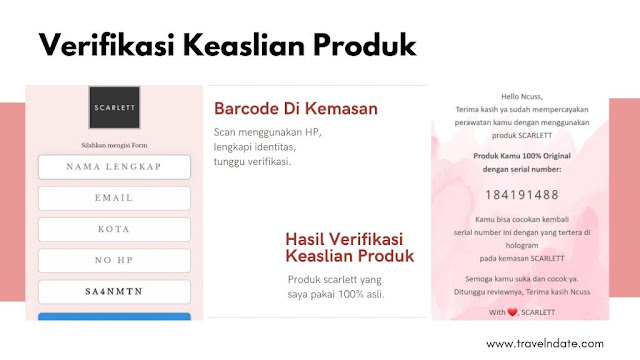 verifikasi produk scarlett