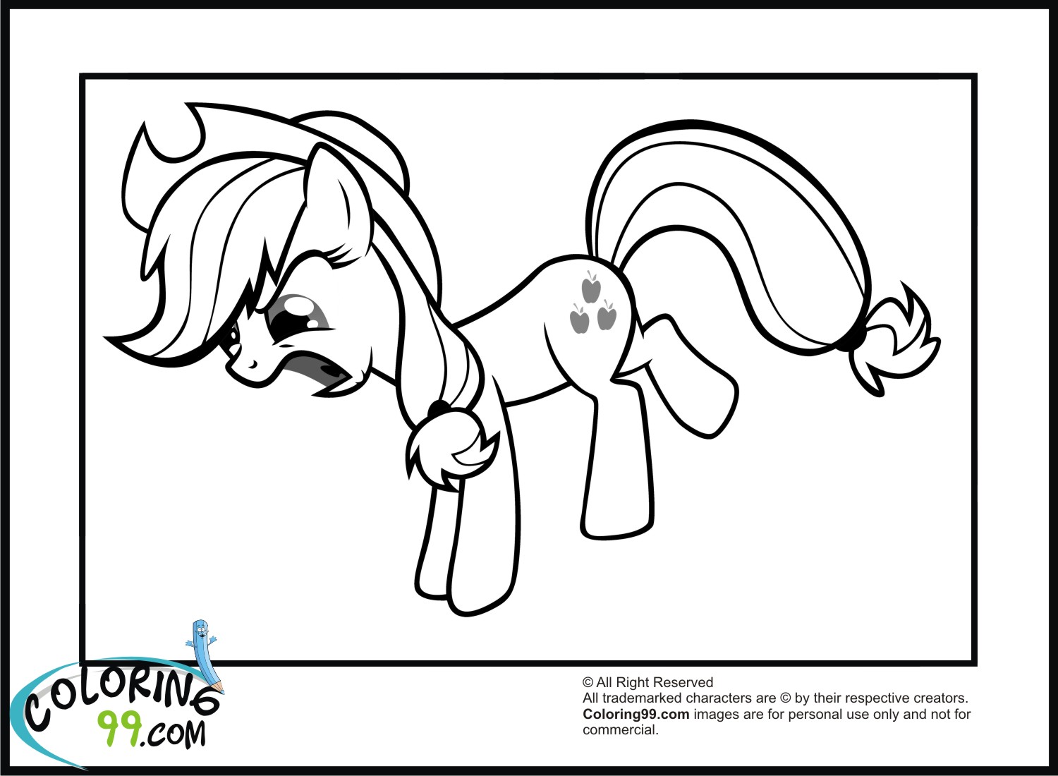 My Little Pony Applejack Coloring Pages