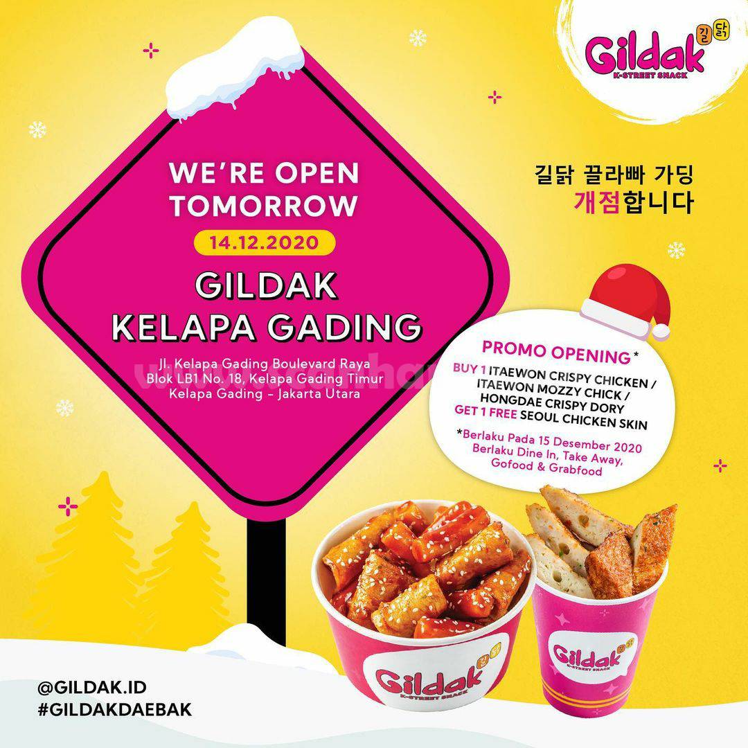 Gildak Kelapa Gading Opening Promo Beli 1 Gratis 1