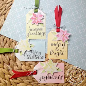 Sunny Studio Stamps: 25 Days of Christmas Tags using Petite Poinsettias by Franci Vignoli