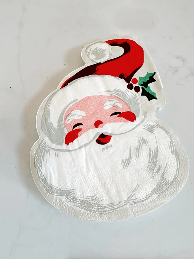 package of Santa napkins