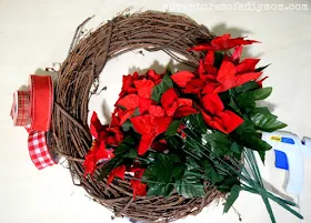 supplies needed for poinsettia wreath