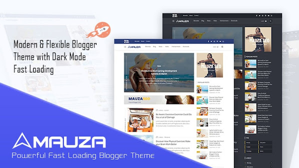 Download Mauza Responsive Blogger Template Gratis