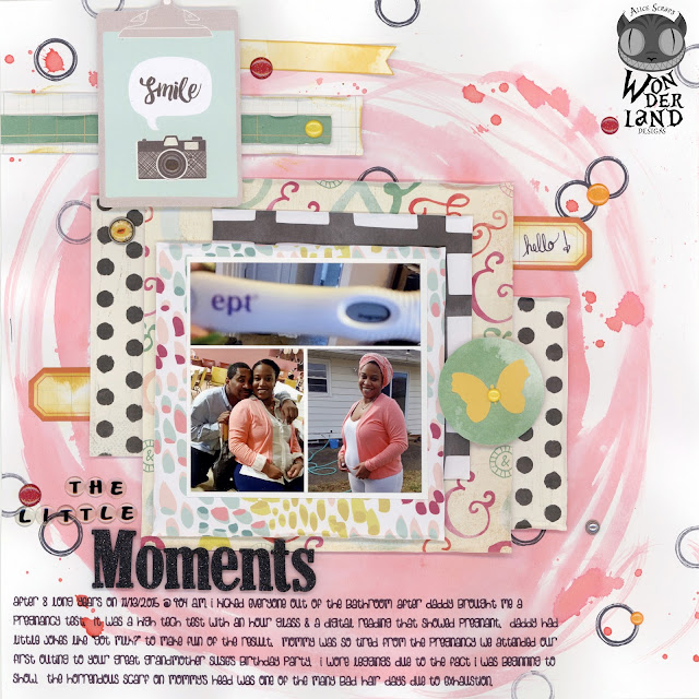 The Little Moments | A Maternity Scrapbook Layout by Alice Scraps Wonderland