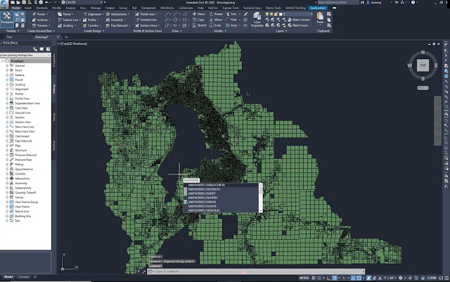 Key in "MAPWSPACE" in Civil 3D