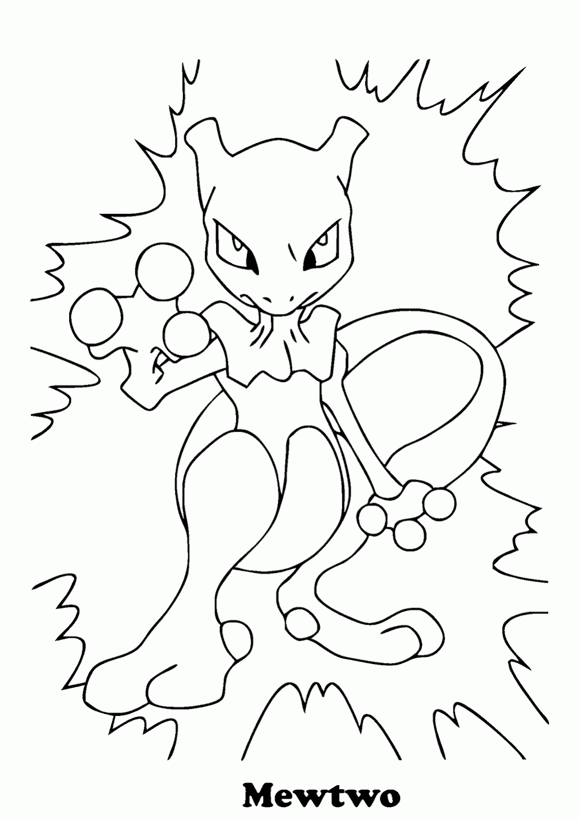 Mewarnai Gambar Pokemon Mewtwo