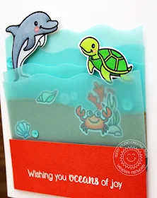 Sunny Studio Stamps: Oceans Of Joy Underwater Sea Creatures Card by Vanessa Menhorn