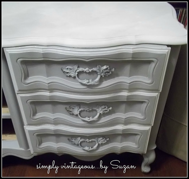 paris grey, white, dresser, makeover, chalk paint, annie sloan, before, after