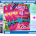 Trolls Pink Theme Birthday Party Digital Invitations #3