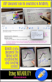 Use Notability to annotate text or create original content