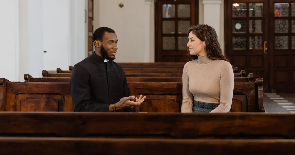 The priest is explaining about anointed person's qualities and how to know it.