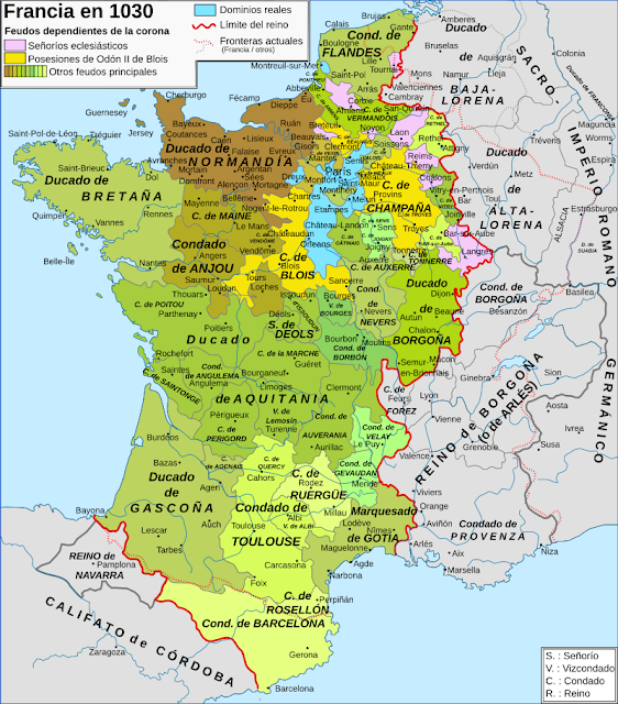 Francia al inicio del siglo XI, cuando nació Eudes