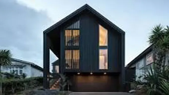 Wood Strips (Vertical) House Design
