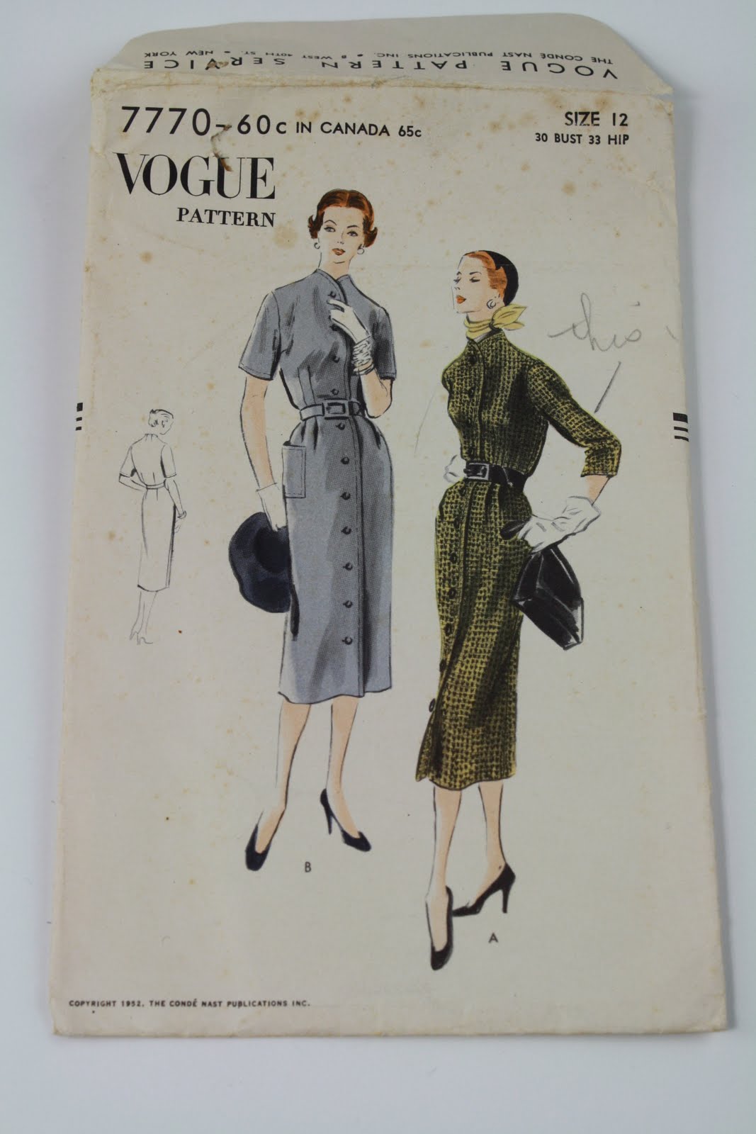 new crop of vintage Vogue patterns will be coming to Jojo's this ...