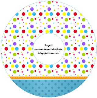 Colored Dots Free Printable CD Label. 