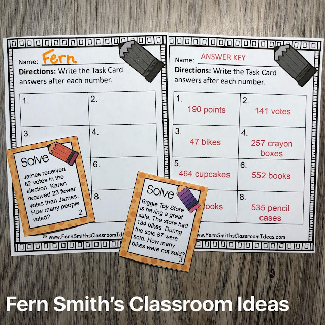Click Here to Download this 3rd Grade Math Model Addition and Subtraction Within 1,000 Task Cards Freebie For Your Classroom Today!