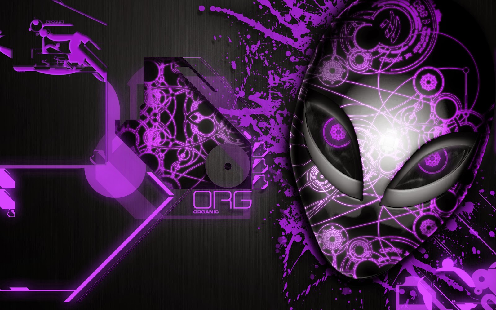 Purple Alienware HD Desktop Wallpaper  VIOTABI IMAGES