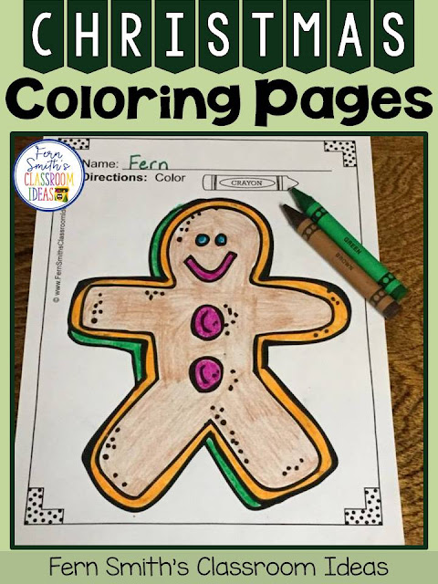 Seventy-Five Christmas Coloring Pages to add some joy and fun to your classroom this holiday season! Your Students will ADORE these Coloring Book Pages for Christmas, add it to your plans to compliment any Christmas activity! Seventy-Five {75} Coloring Pages For Some Christmas Fun in Your Classroom from Fern Smith's Classroom Ideas!