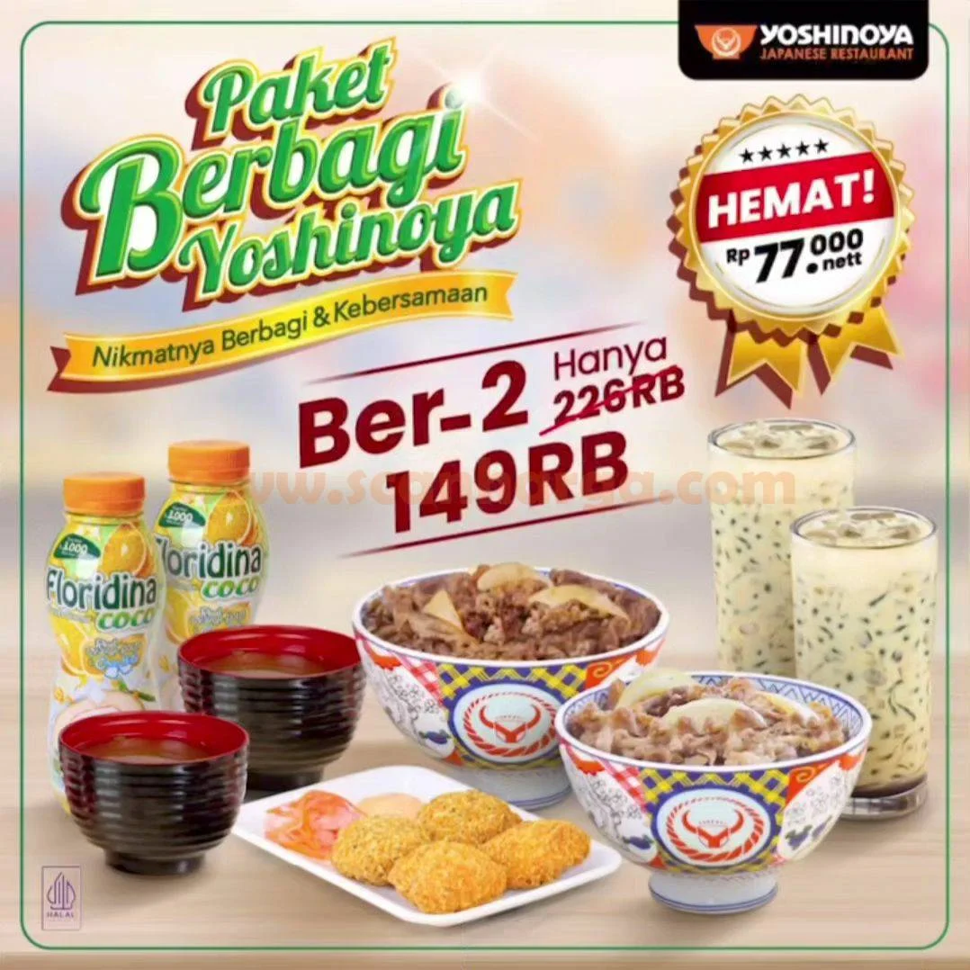 Promo Yoshinoya Paket Berbagi Ramadan Hemat 77Ribu