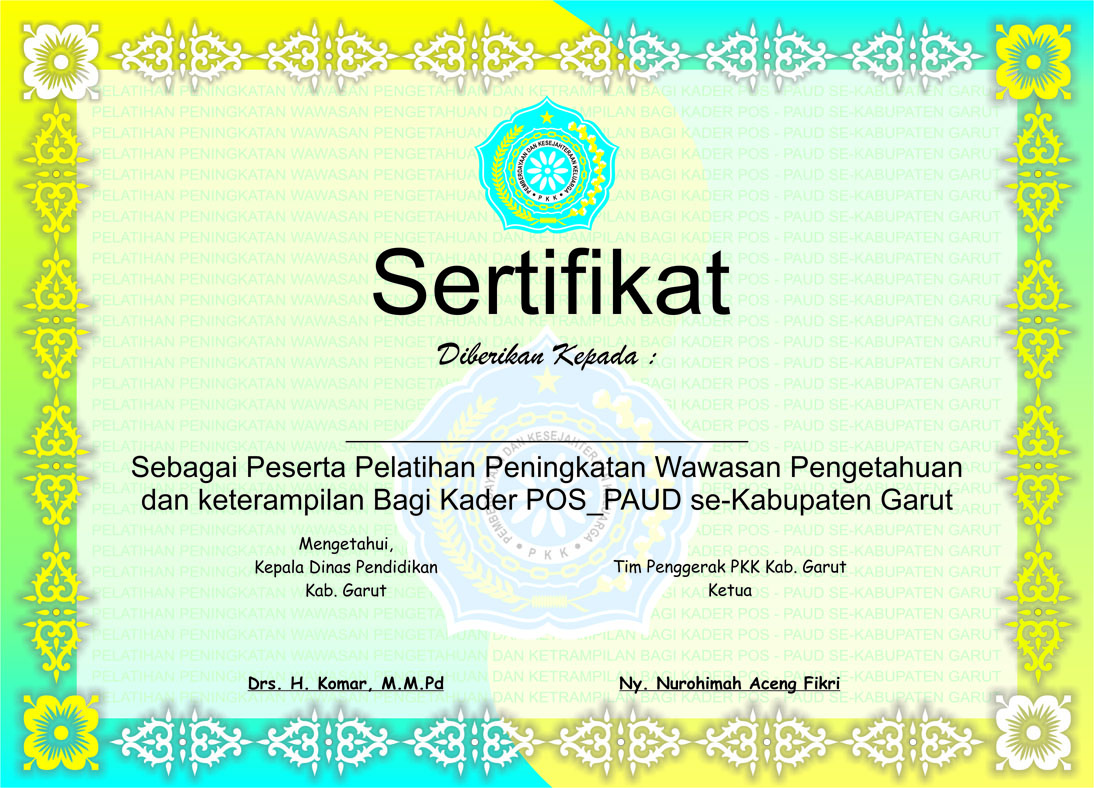 Desain Sertifikat & Piagam